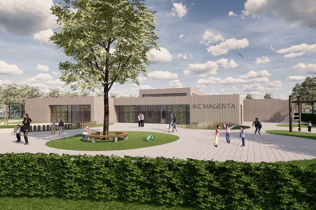 artist impression IKC Delden - plaatsen met bronvermelding 'RoosRos architecten'